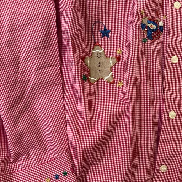 Karen Scott red and white Christmas 1X - Picture 2 of 4